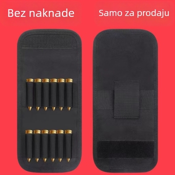 Vanjska taktička torbica za municiju, kapacitet 12 naboja, Molle pojas dizajn, vodootporna i proširiva, Oxford tkanina