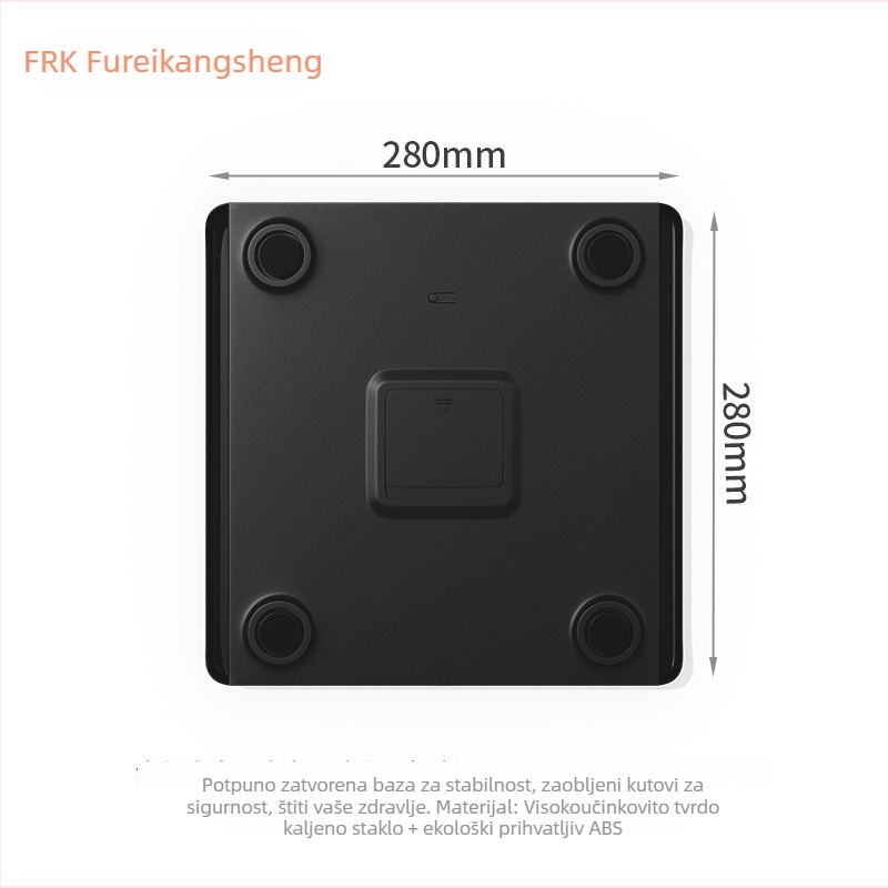 Digitalna vaga za tjelesnu masu s mjerenjem masnog tkiva i vode, kapacitet 3–180 kg, 2-inčni LCD zaslon, kaljeno staklo, model B88