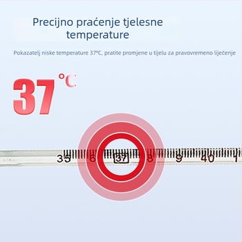 Stakleni termometar s trokutastim štapom za odrasle i djecu, brzo mjerenje temperature, za oralno i pazuh mjerenje