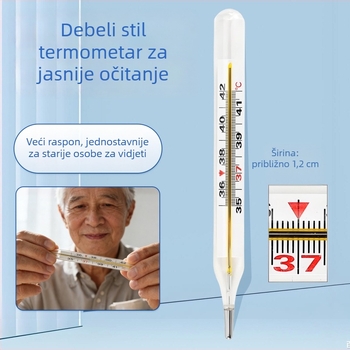 Živa termometar, staromodnog tipa, za dojenčad i odrasle, mjerenje ispod pazuha, model FT-100A.