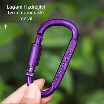 D-tip aluminijski kopčasti zatvarač za vanjsku opremu, nosivost 40 kg, Marka Expectation, Model HJGK