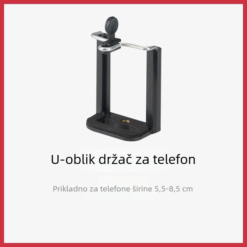 Weifeng U-oblik držač za mobitel, aluminijska legura, dvostruki hladni cip, rotirajući, klip za telefon i tablet, kompatibilan sa tripodom