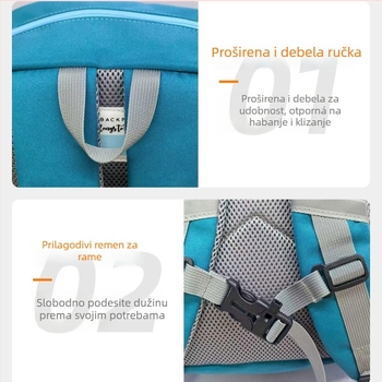 Unisex školska torba od Oxford tkanine s zračnim remenima – multifunkcionalni školski ruksak za učenike 3. i 4. razreda