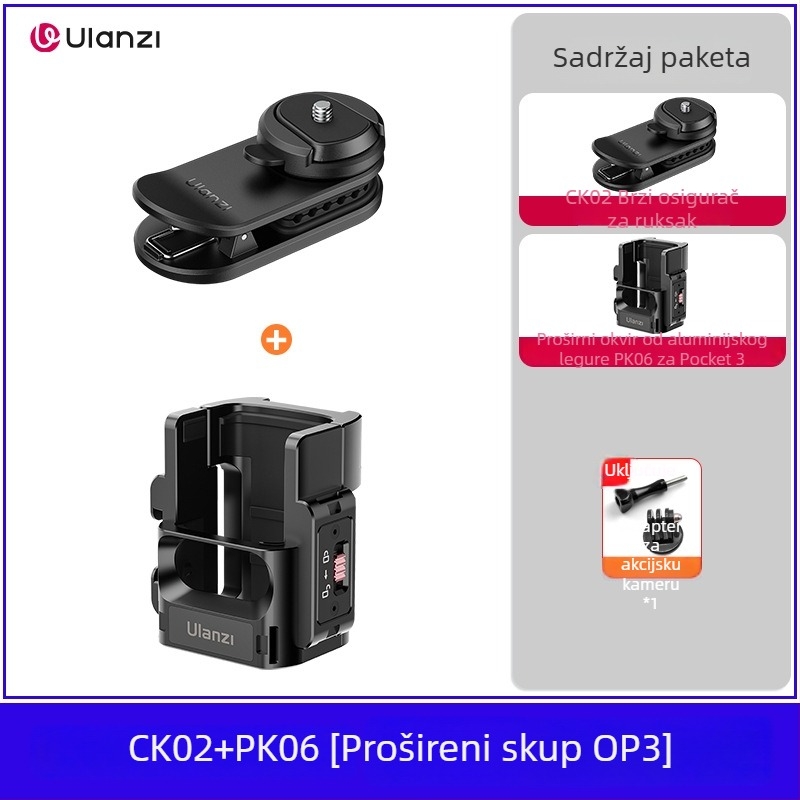 Magnetski klip za ruksak – dodatak za DJI Pocket 3 i Action 5 Pro (ABS, 43 g)