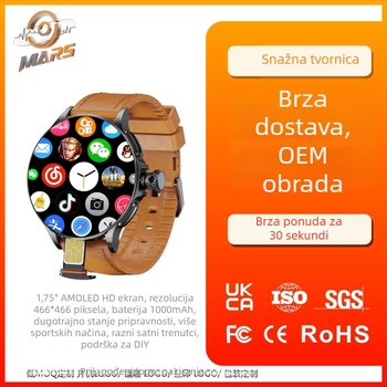 GT200 Android pametni sat s AMOLED zaslonom, dnevno vodootporan, mjerenje otkucaja srca, krvnog tlaka i zasićenosti kisikom u krvi