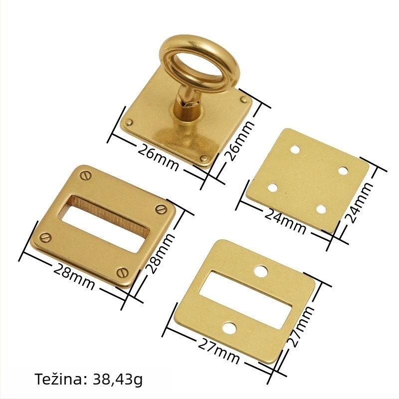 Mesing zatvarač za torbice — okrugla serija, rotirajući zatvarač