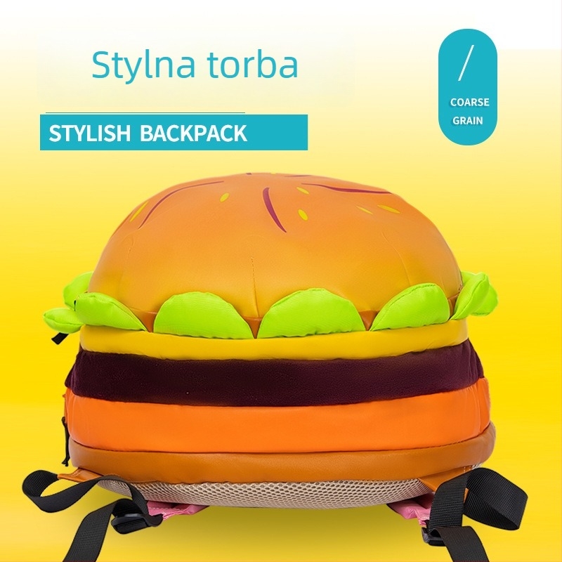 Ruksak u korejskom stilu, veliki kapacitet 36-55L, višeslojni dizajn, materijal Oxford tkanina + PU, uzorak hamburger