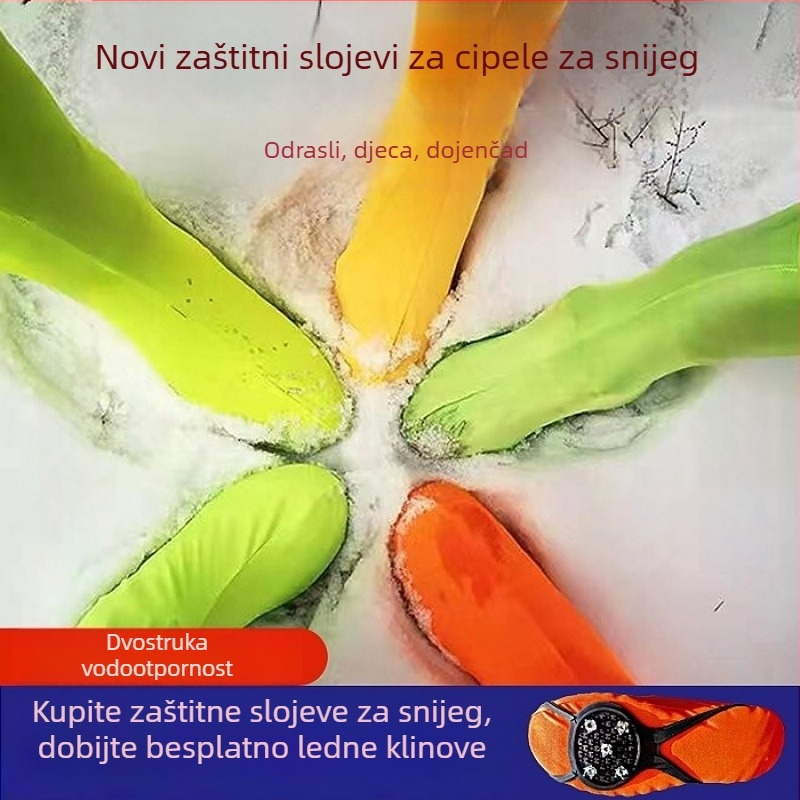 Protuklizne navlake za cipele s ledenim klinovima, unisex za odrasle i djecu, zimske šetnje i skijanje