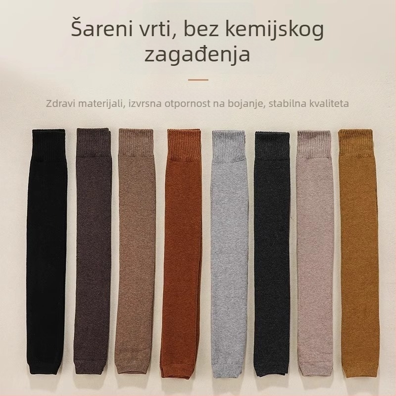 Ženske čarape iznad koljena, poliestersko vlakno, zaštita lista, zimska toplina