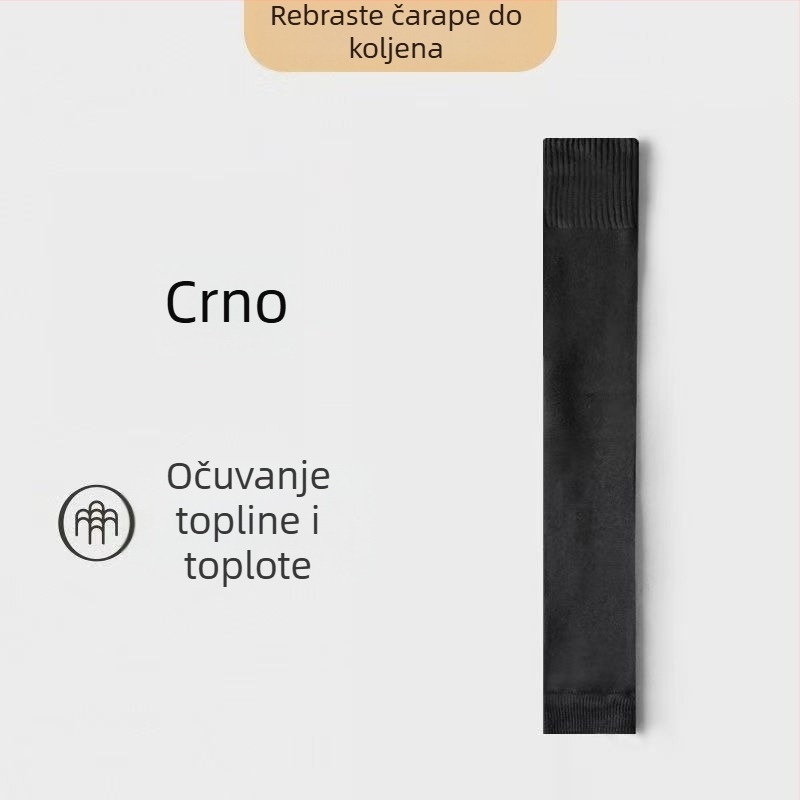Ženske čarape iznad koljena, poliestersko vlakno, zaštita lista, zimska toplina