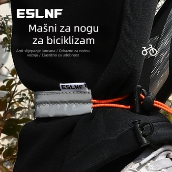 ESLNF pojas za nogu za bicikl s najlonskim trakom, reflektirajući materijal, elastična konstrukcija i prilagodljiva kopča