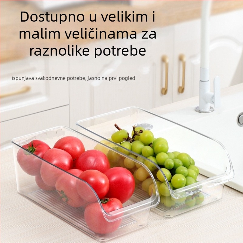 Kutija za skladištenje u hladnjaku — moderni minimalistički dizajn, PET materijal, organizator za skladištenje hrane
