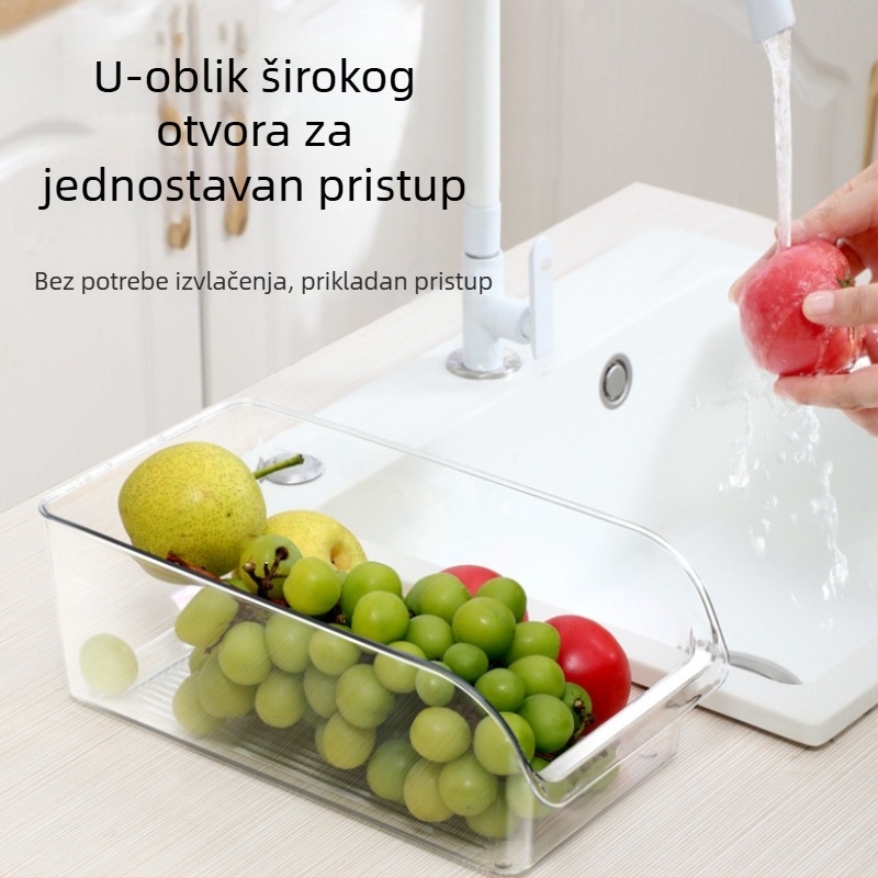 Kutija za skladištenje u hladnjaku — moderni minimalistički dizajn, PET materijal, organizator za skladištenje hrane