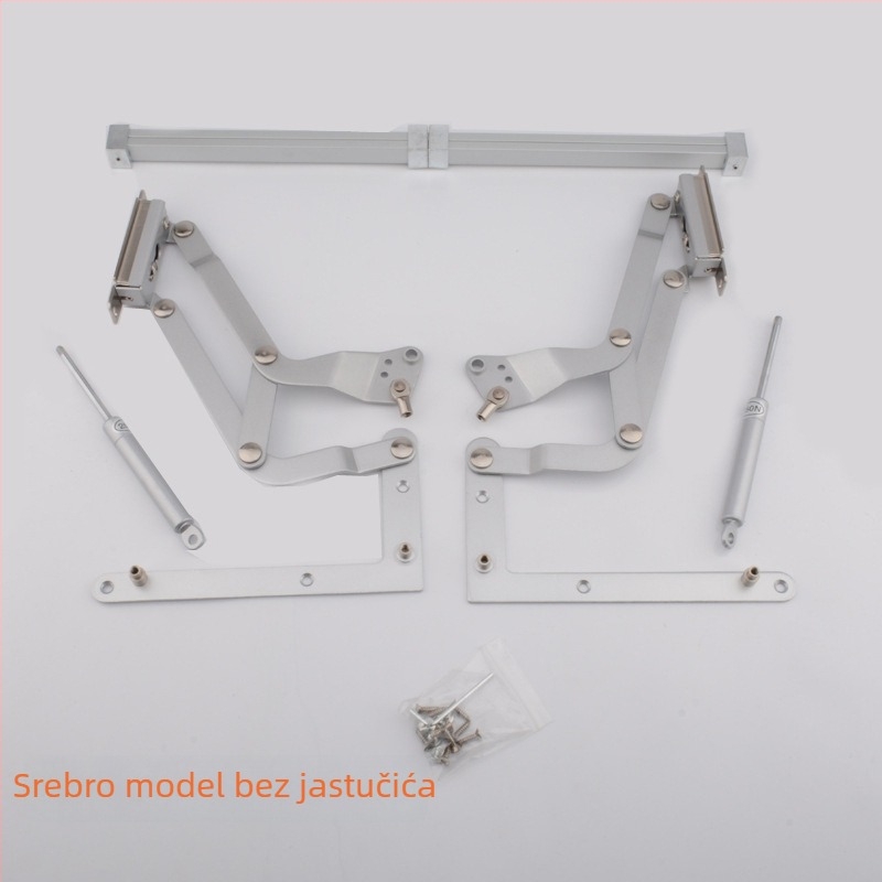 Vertikalni preklopni oslonac šipke za vrata ormara | Materijal: cinkova legura + željezo | Model: D-3401 | Stil: moderni minimalistički