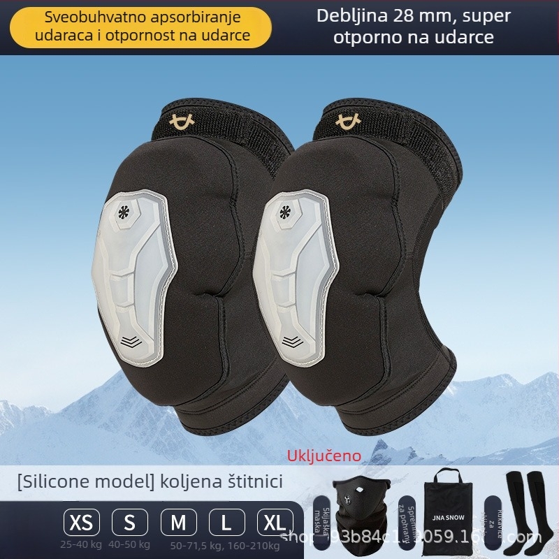 Unutarnja zaštitna oprema za skijanje: jastučići za bokove i koljena, silikon-lycra materijal, za muškarce i žene, za skijanje i snowboard