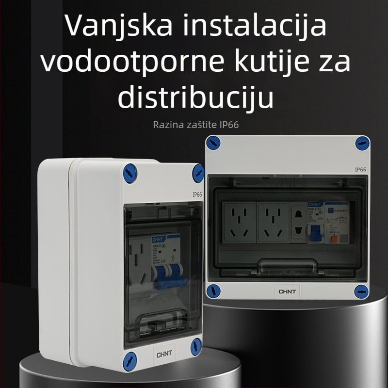 Vanjska IP66 vodootporna kutija za distribuciju, površinska montaža, serija NEX5-F, 4 kruga, nominalni tok 10 A