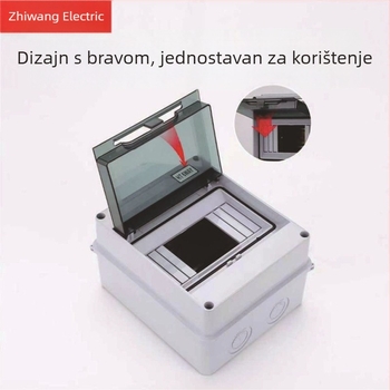 HT6 serija unutarnja kutija za razvod, 6 krugova, 4 reda, IP65 zaštita, ABS kućište, montaža na zid