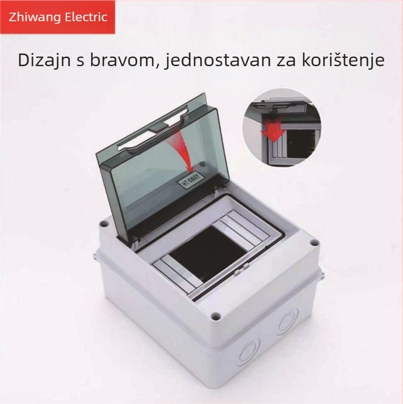HT6 serija unutarnja kutija za razvod, 6 krugova, 4 reda, IP65 zaštita, ABS kućište, montaža na zid