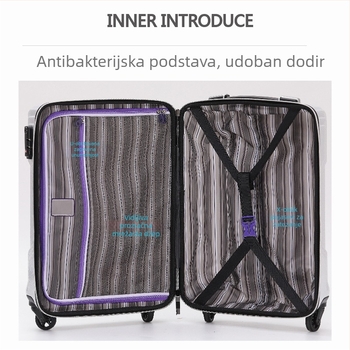 Karbonski kofer za ručnu prtljagu — ultralak, 1,9 kg, univerzalni kotači, zatvarač na zip, TSA zaključavanje s kodom