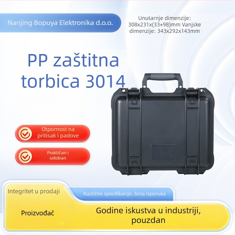 Bo miya PP prijenosna kutija za alat, skladište alata, PP materijal, otporna na ogrebotine, vodootporna