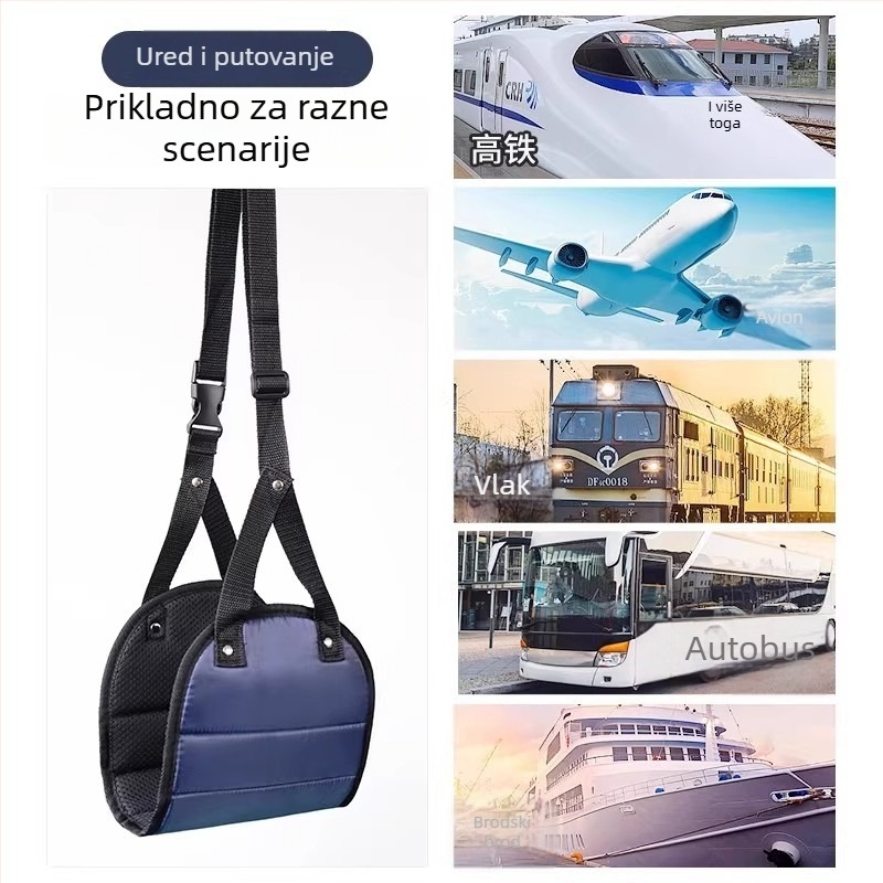 Naduvljivi nasloni za stopala za putovanje — pogodni za duge letove i vlakove visokih brzina — pomoć za spavanje, marka Friendly