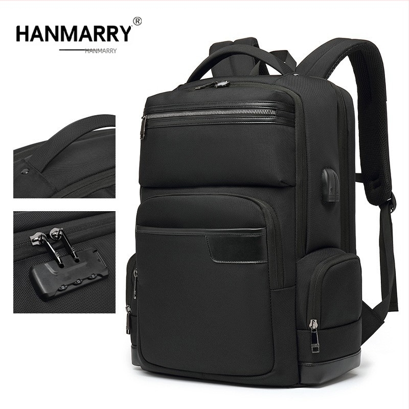 Poslovni ruksak za laptop 36-55L, Oxford tkanina, vodootporan, protivkrađijski, otporan na habanje, za 17-inčni prijenosnik