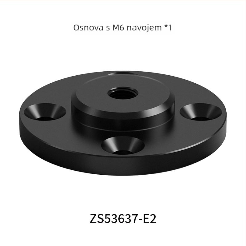 Držač flange za GoPro s 1/4-inč kuglastom glavom — aluminijski spoj, zidni ili stolni montaža, nosivost 2-5 kg.