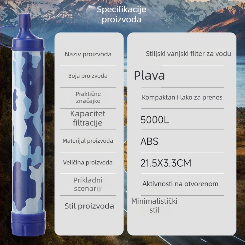 CIKEFIT Vanjski Nužni Filter Vode – Izravno Piće Vode, Oprema za Preživljavanje