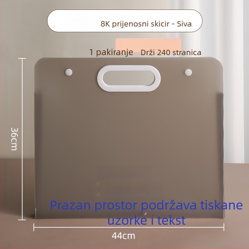Album za pohranu umjetničkih djela — model crtačka torba, PP materijal, debljina 3 cm, prilagodba dostupna, tiskanje logotipa moguće