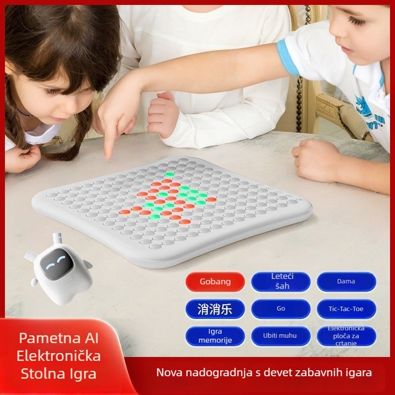AI-omogućena višenamjenska ploča 10-u-1 Go/Gomoku/Dama — ABS materijal, edukativna igra za djecu