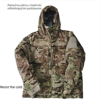 YiTai pamučna jakna s toplinskim refleksom i hlače za ribolov, vodootporne, otporne na habanje, debele, s grafenom CP, američki stil