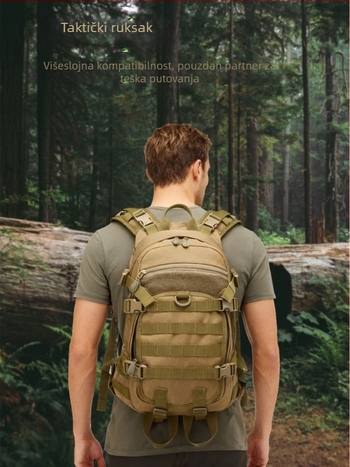 Taktički ruksak za outdoor, najlon, kapacitet 25L, otporan na habanje, proširiva zapremnina, zaštita kralježnice, unisex