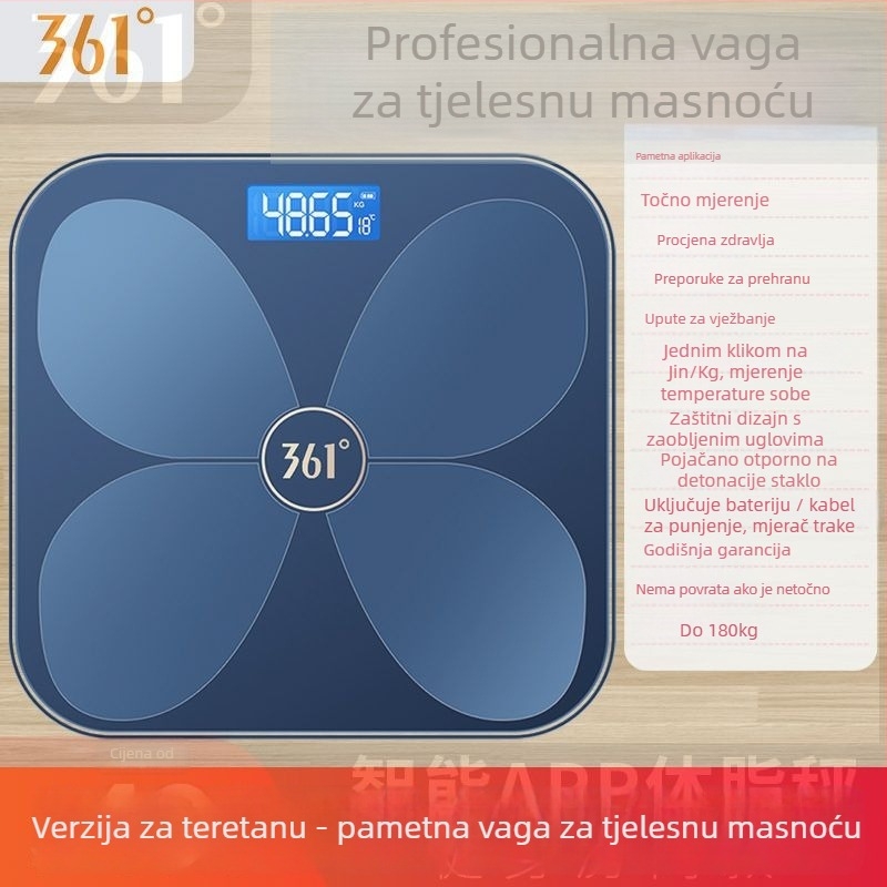 Inteligentna kućna vaga za mjerenje tjelesne masnoće, kompaktna digitalna vaga