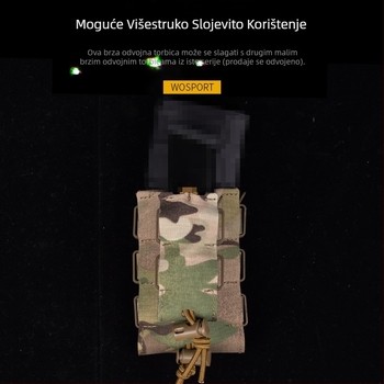 Wosport taktička torbica MOLLE za pribor, maskirani uzorak, najlon, proširena zapremina, vanjska vojna torba