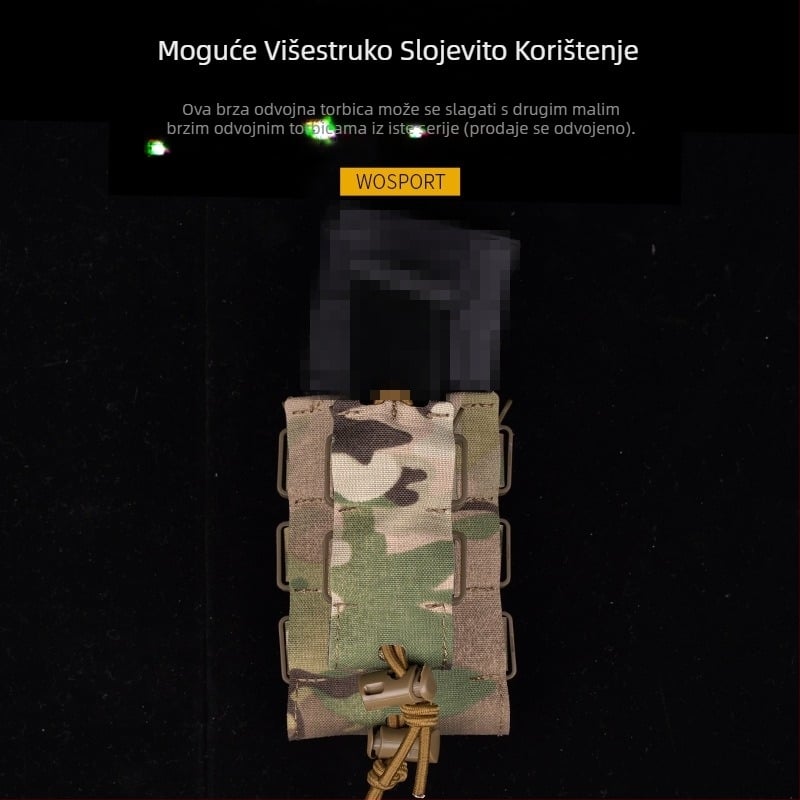 Wosport taktička torbica MOLLE za pribor, maskirani uzorak, najlon, proširena zapremina, vanjska vojna torba