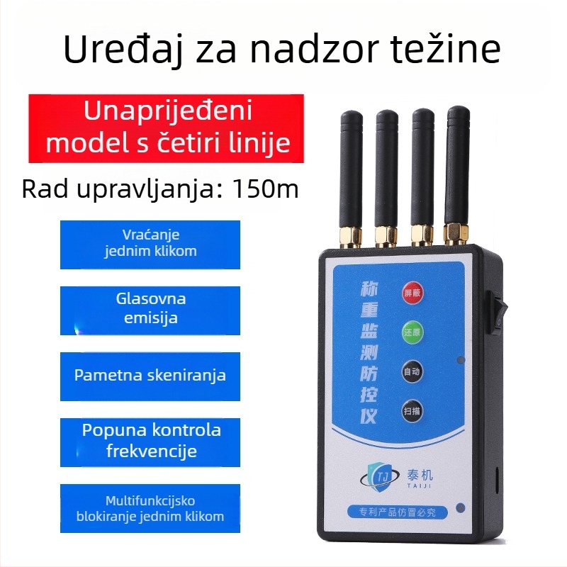 Jammer protiv daljinskog upravljanja za podne vage, praćenje vaganja, Elektronički zaštitni instrument (Ručni model, Napajanje: mrežno ili ugrađena litijska baterija s 72-satnom zaštitom od isključivanja, Porijeklo: Kina)