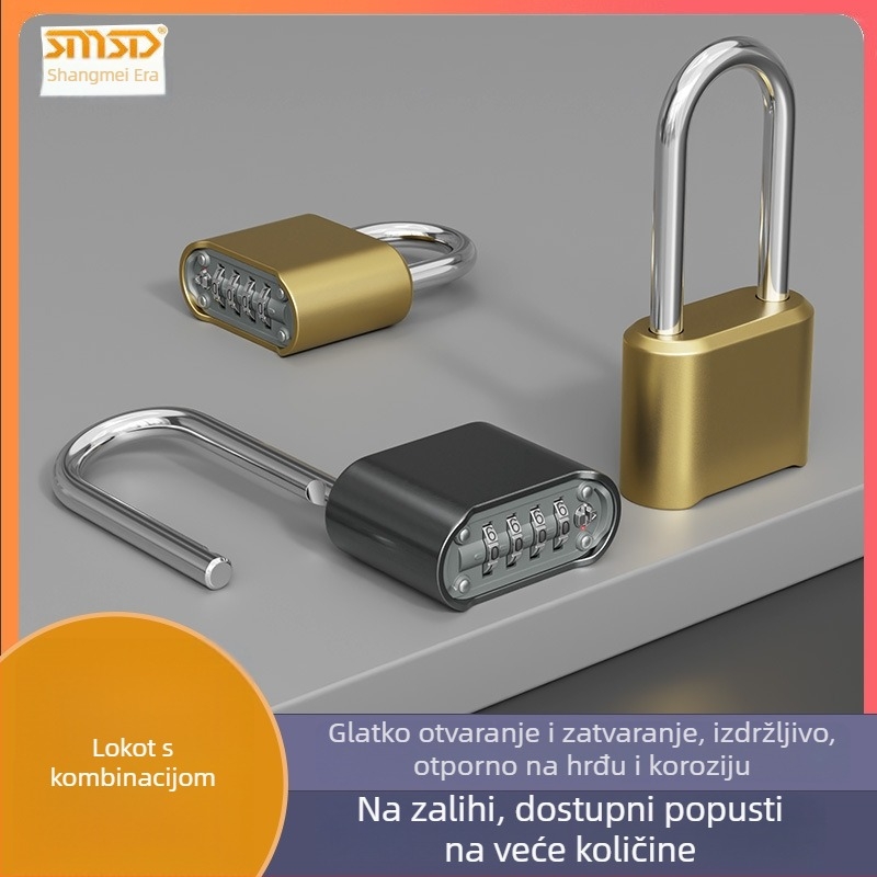 Kombinacijska lokot bez ključa od cinkove legure za vrata i namještaj – zaštita od krađe