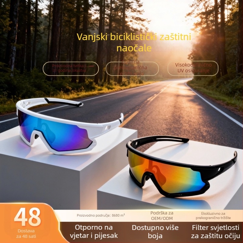 Polarizirane naočale za biciklizam, TR-90, model Jh-129, otporne na vjetar, prilagodljive nosne jastučiće