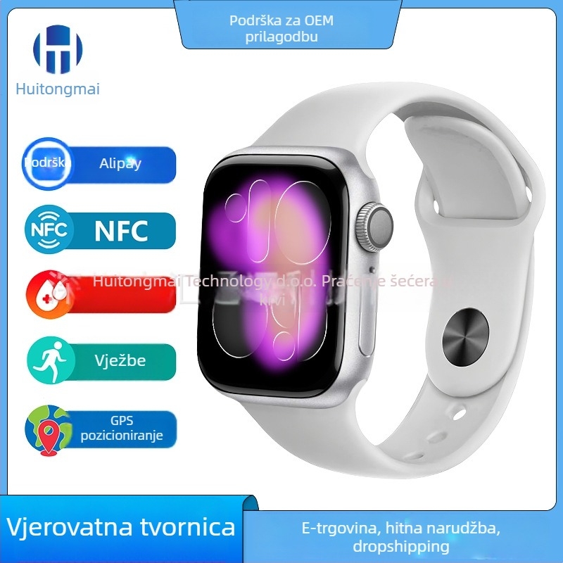 Pametni sat S11 s Alipay NFC, omogućuje igranje igara, mjerenje šećera u krvi, praćenje srčanog ritma, praćenje sna