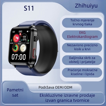 Pametni zdravstveni sat – mjerenje krvnog tlaka, EKG, praćenje srčanog ritma, praćenje mokraćne kiseline i lipida, praćenje zasićenosti krvi kisikom