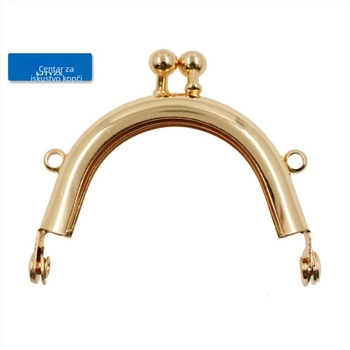 Koujin željezna okvira za novčanik za DIY mini torbe, polukružna glatka površina