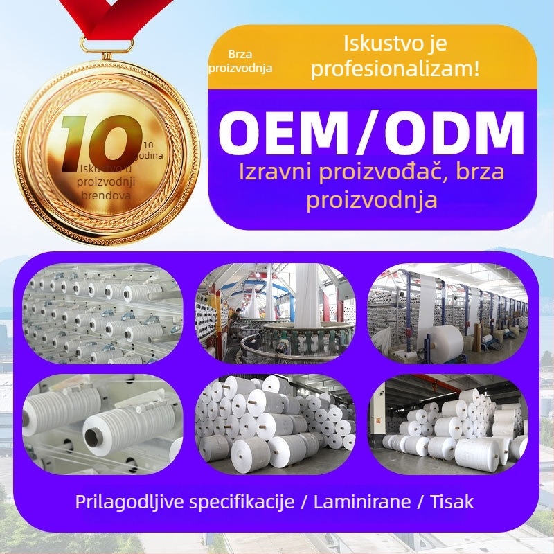 Plastična tkanina vreća za kontejnere i ton vreće, laminirani film, ispis logotipa; nosivost 200; može nositi žitarice; materijal: tkanina vreća + opp film