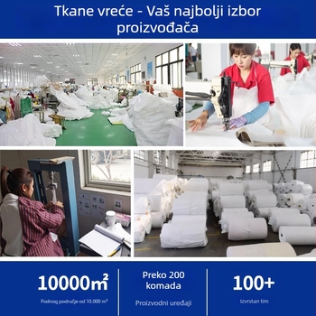 Ton Bag PP tkanina, Tisak logotipa, Nosivost 1.5-2 tona, Kontejnerska torba