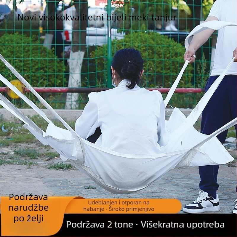 Bulk bag za rukovanje prahom cementne maltere s četiri podizne petlje i mekanim donjim paletom