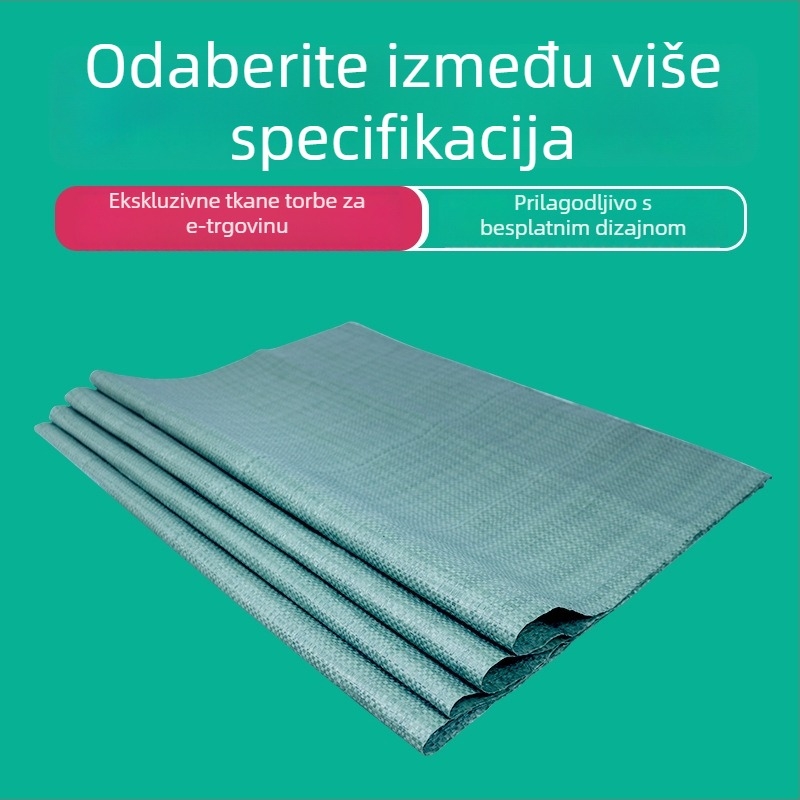 Siva tkana plastična logistička torba, otporna na habanje, vlagu i vodootporna, ton torba za sypke materijale s uzorkom zmijske kože i pijeska