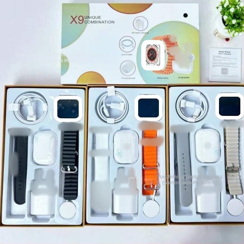 Pametni sat s Bluetooth pozivima, NFC, praćenjem srčanog ritma, praćenjem sna i mjerenjem zasićenosti kisikom; uključuje kabel za punjenje i set dviju narukvica