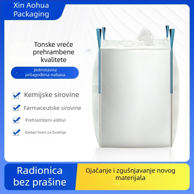 Torba za zrno visoke prehrambene kvalitete, PP tkanina, debele i otporne na habanje, torba za podizanje kontejnera, 1000–1300 kg