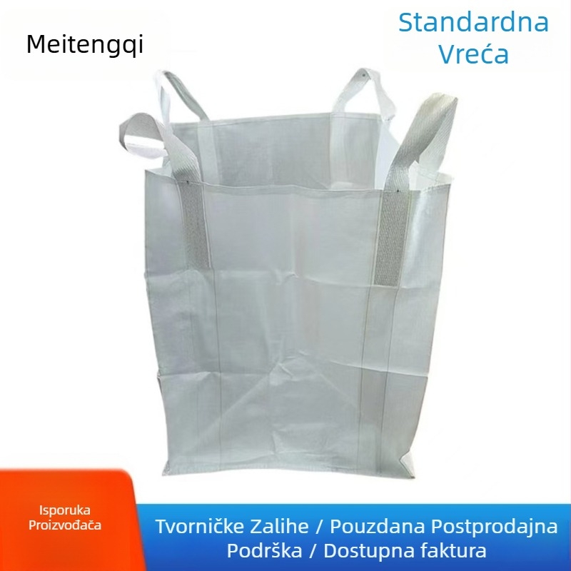 Bijele vreće za rasuti teret od 1 tone, industrijske vreće za rasuti teret, vreće s remenom od 1 tone, vreće za prostor, mekane palete, ojačane vreće za rasuti teret