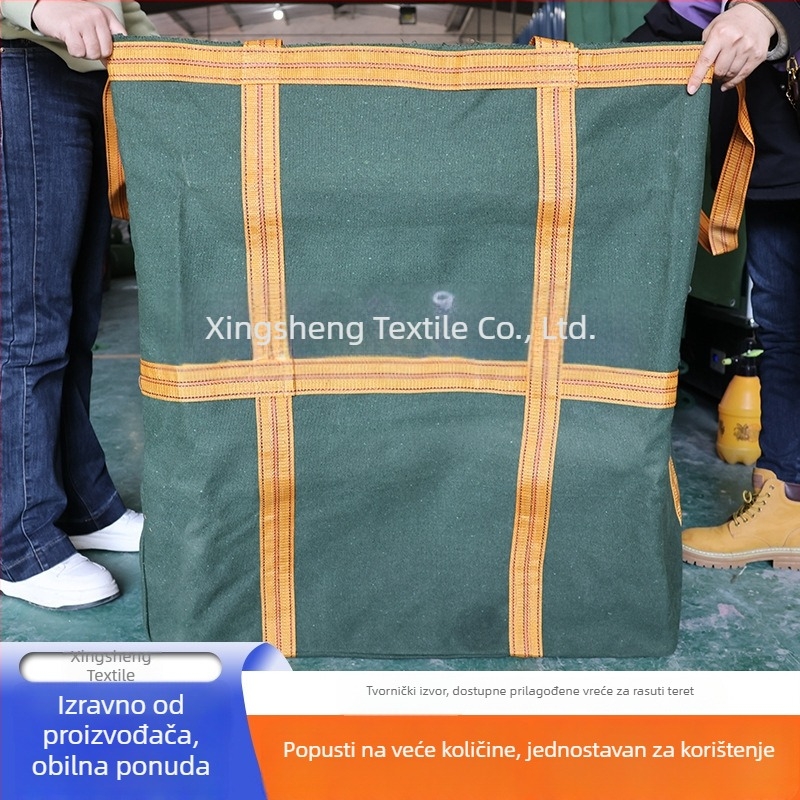 Ton vreća od platna, debela, čvrsta i otporna na trošenje, s velikim kapacitetom za gradilište, podizanje na visinu i logistiku