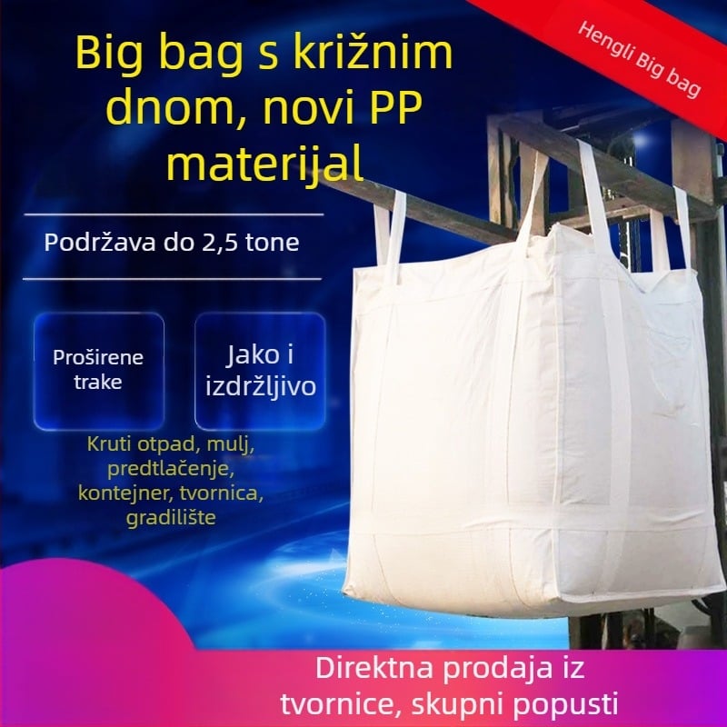 Ojačana ton-bag s rešetastim dnom, kapacitet 2–3 tona, kontejnerska vreća